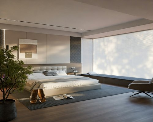 A calm bedroom environment without screens
